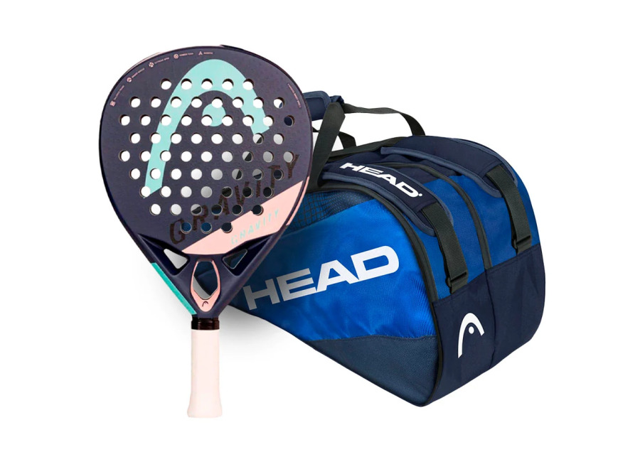 Head Pala HEAD GRAVITY Motion 2022 + Paletero HEAD TEAM Padel Bag L Navy