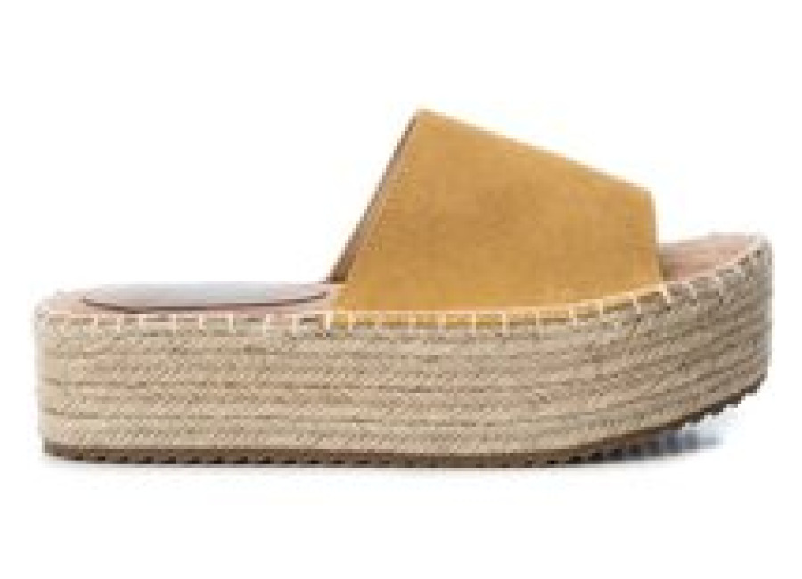 XTI Mujer Sandalias Cuñas Verano Zapatos Chanclas de Leder 23013