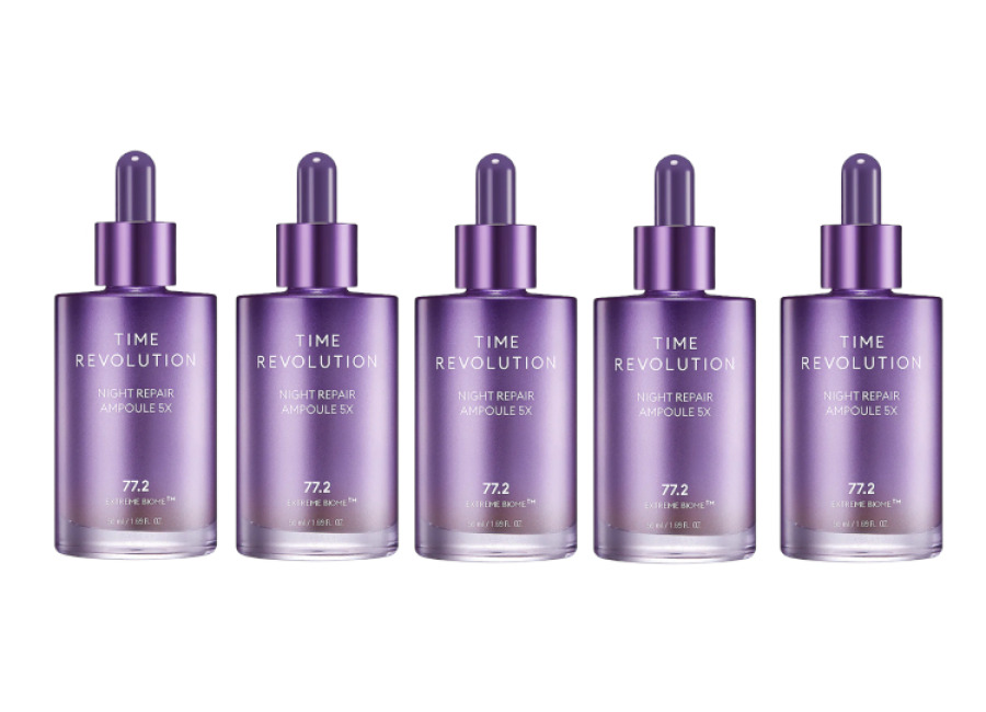 MISSHA Time Revolution Night Repair Ampoule 5X – 50ml (New Version of Time Revolution Night Repair Probio Ampoule) (5ea) Set