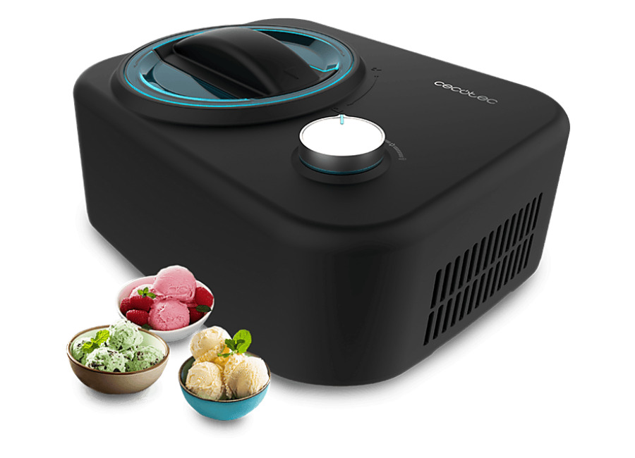 Heladera – Cecotec Gelacy 800, 100W, 0.8L, Compresor, Función enfriamiento, Helado en 60 min, Cuenco extraíble, Negro