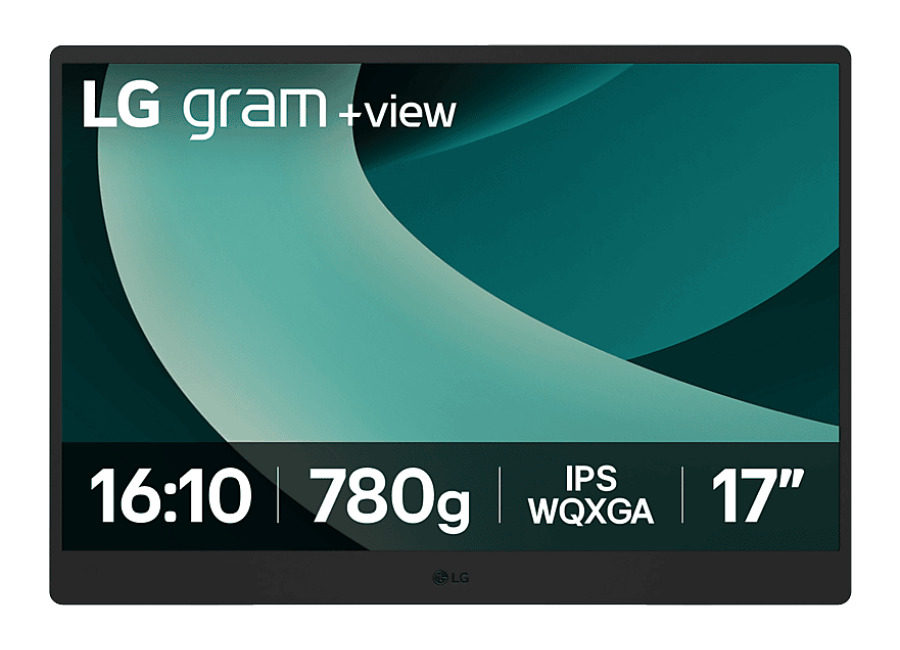 LG Monitor portátil – LG 17MT70, 17″ WQXGA, 60 Hz, 5 ms, IPS, 2x USB-C, Compatible con PC y smartphones, Gri