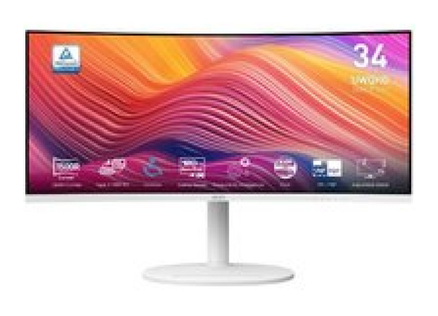 Monitor Gaming Curvo Msi Modern Md342cqpw 34″ Uwqhd 200hz Blanco