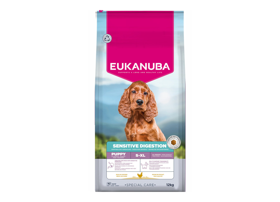 Eukanuba Special Care Sensitive Digestion Puppy con pollo y pavo – 12 kg