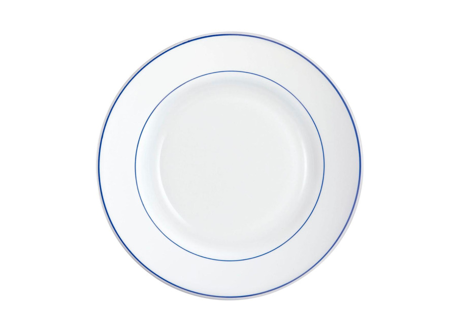 Arcoroc Juego 6 platos hondos 22,5cm opal bicolor Restaurant Filo Azul Arcoroc