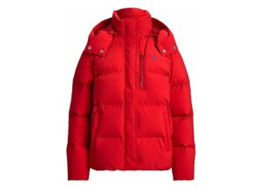 POLO RALPH LAUREN Chaqueta acolchada de plumón rojo