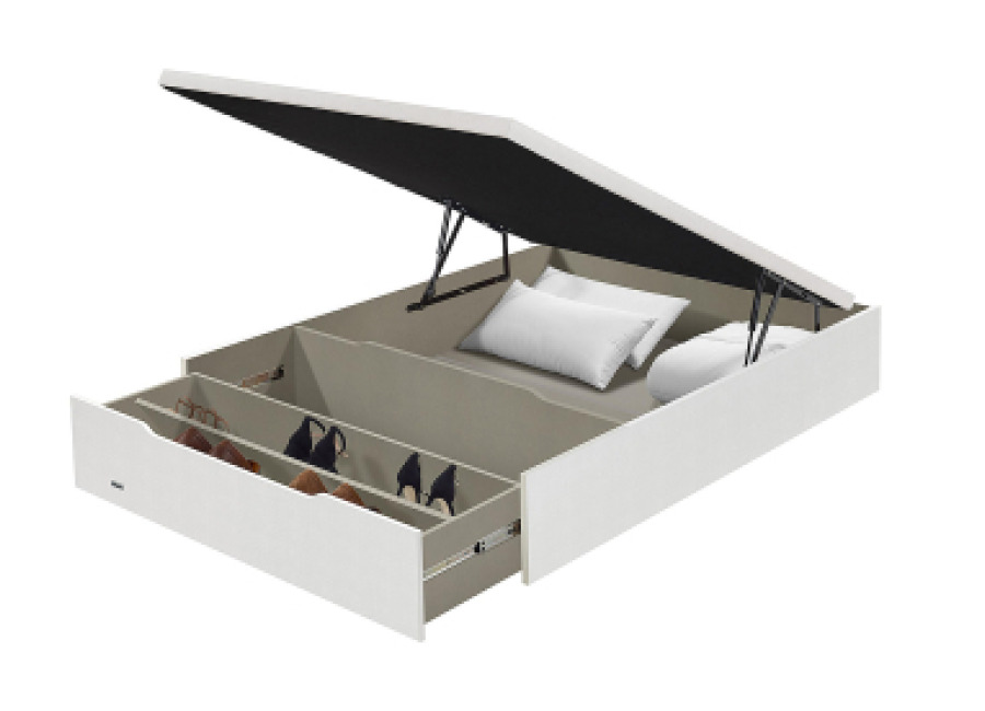 Abatible Tapa Tapizada AD con Zapatero Madera 25 Blanco 105×190 cm FLEX