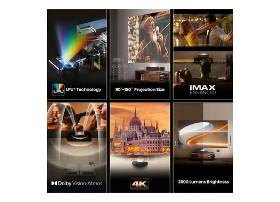 Proyector Láser Tricroma Inteligente Hisense Pt1 4k De Ultracorta Distancia Y 2500 Lúmenes Ansi