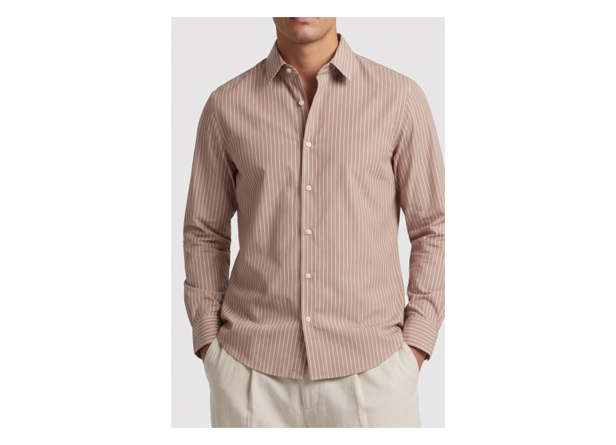 Calvin Klein Ls Stripe Supima Shirt Amphora | Camisas de Trabajo Outlet | Hombre