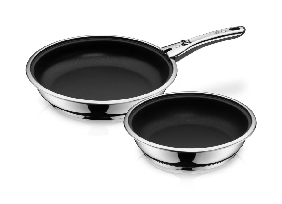 Set de sartenes de 24 y 28 cm con mango extraíble Click&Serve WMF