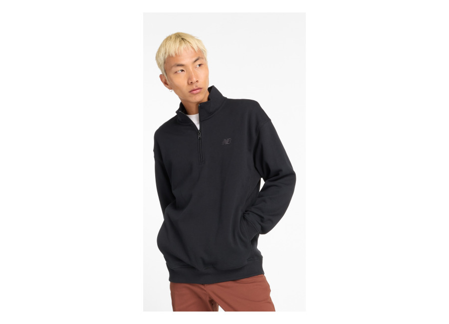 New Balance Athletics Fleece 1/2 Zip Black | Sudaderas con Capucha Outlet | Hombre | Negro