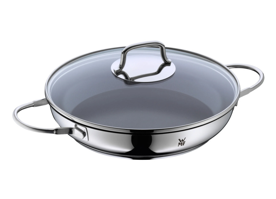 Sartén de Servir de 26 cm con Tapa, Base TransTherm, Apta para Inducción WMF