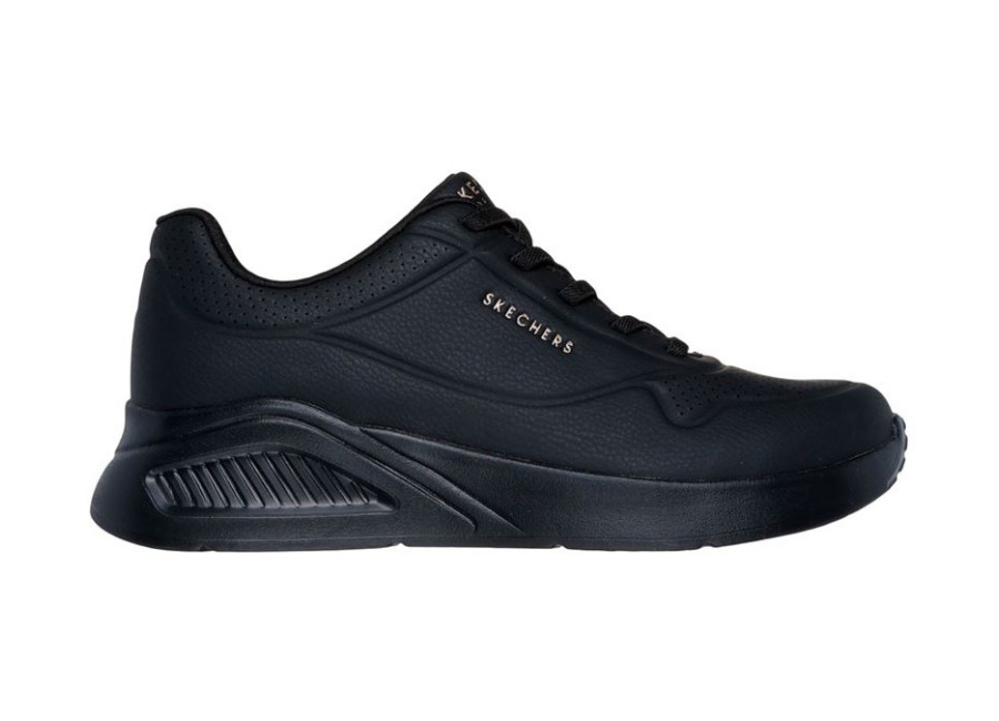 Zapatillas Skechers Uno Lite Negro Duraleather Mujer
