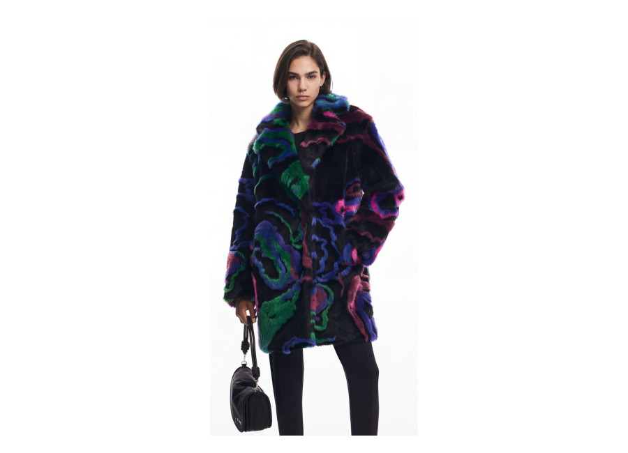 Desigual, Abrigo pelo, Negro