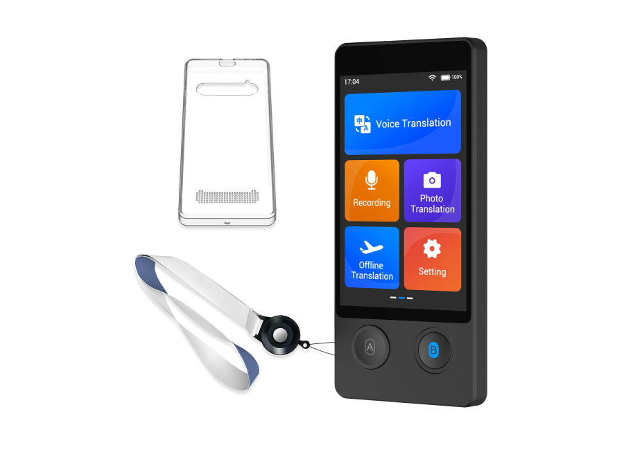 Dispositivo traductor Wooask W12, traductor de voz bidireccional en tiempo real, 144 idiomas con 16 paquetes…