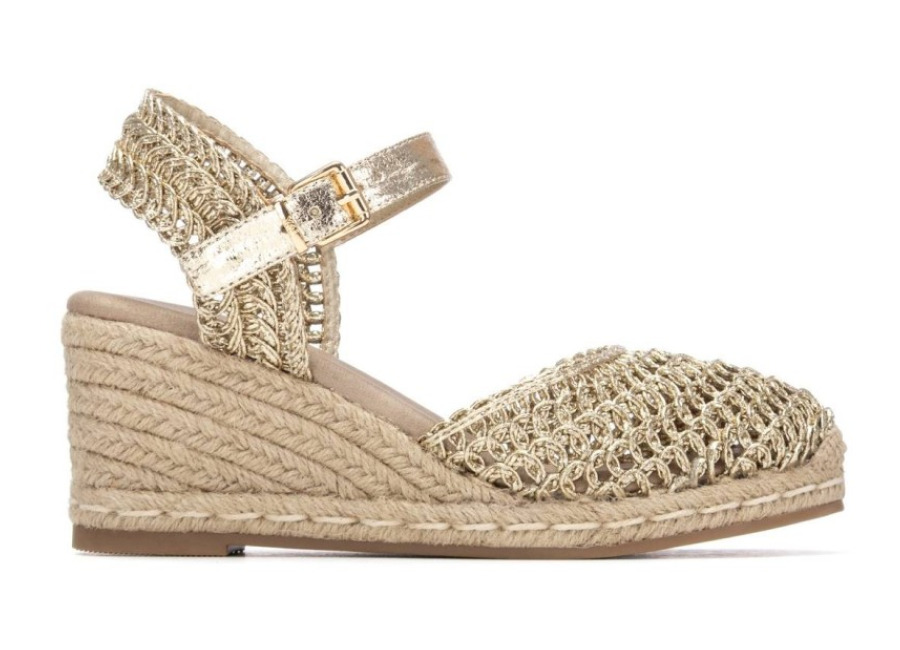 Alpargatas de mujer XTI 145296 01 VALENCIANA CORREA TRENZADA ORO 38819 26V
