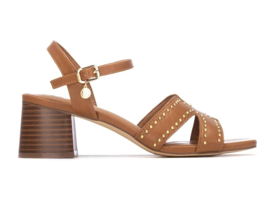 Sandalias altas mujer XTI 145464 02 SANDALIA HEBILLA PALA CRUZADA CAMEL 38828 26V