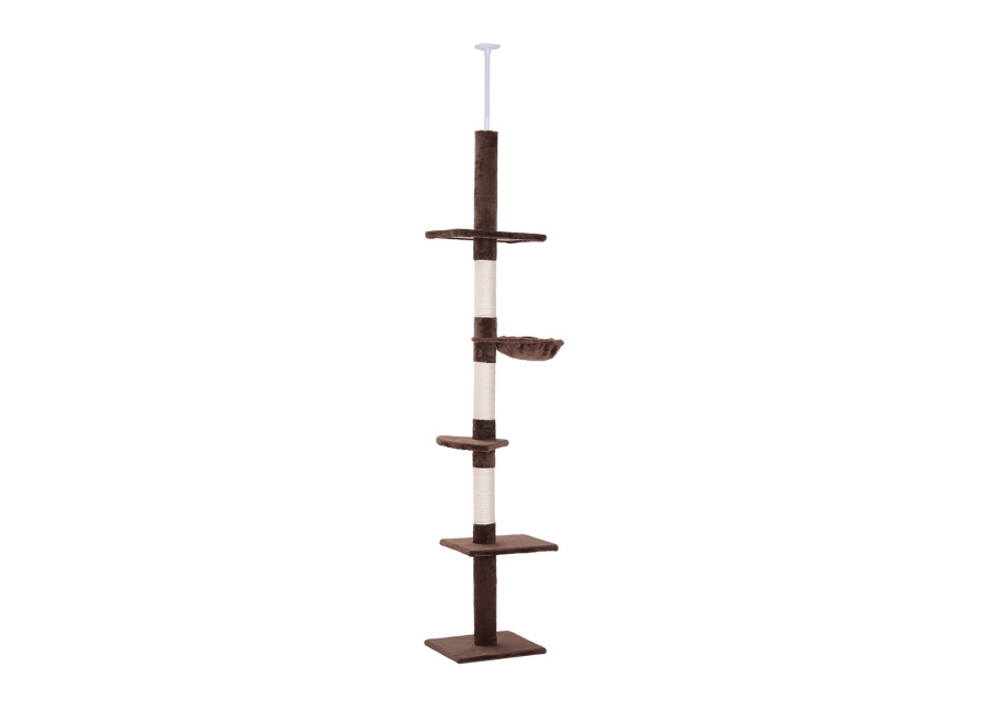 Árbol rascador PawHut para gatos, de suelo a techo, 40 x 34 x 260 cm, 5…
