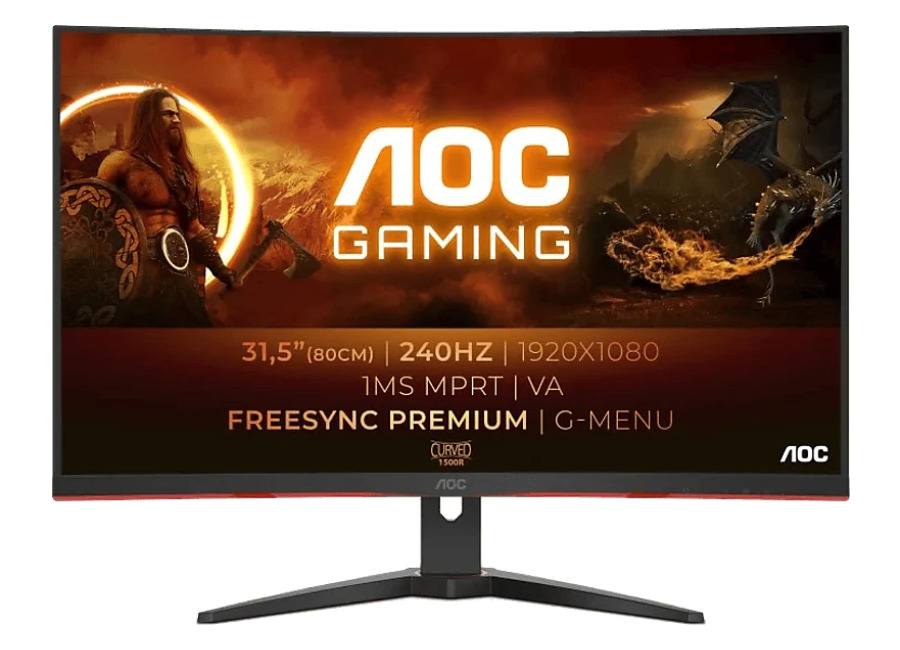 Aoc REACONDICIONADO Seminuevo Muy bueno Monitor gaming – AOC C32G2ZE, 31.5 «, Full-HD, 1 ms, 240 Hz, DisplayPort, HDMI, 178 °, Negro