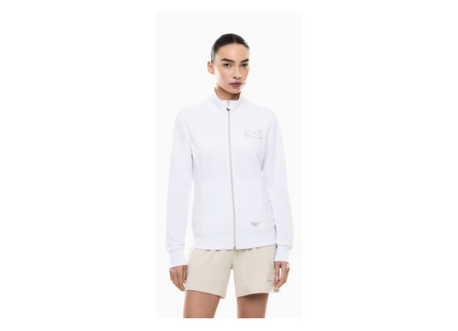 EA7 para mujer. 8NTM43 TJ9RZ Sudadera Evolution blanco (L), Casual, Poliéster