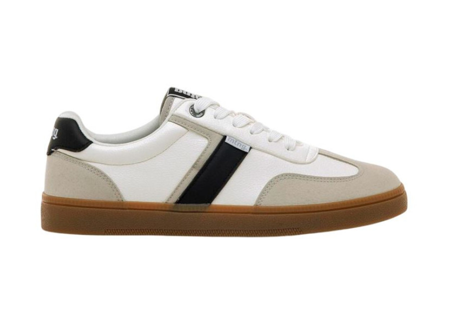 Zapatillas Mustang 2025 V Attitude Hombre Murri Blanco / Negro