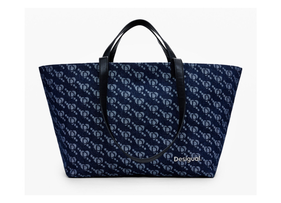 Desigual Bolsa shopper logo Desigual, Azul, U