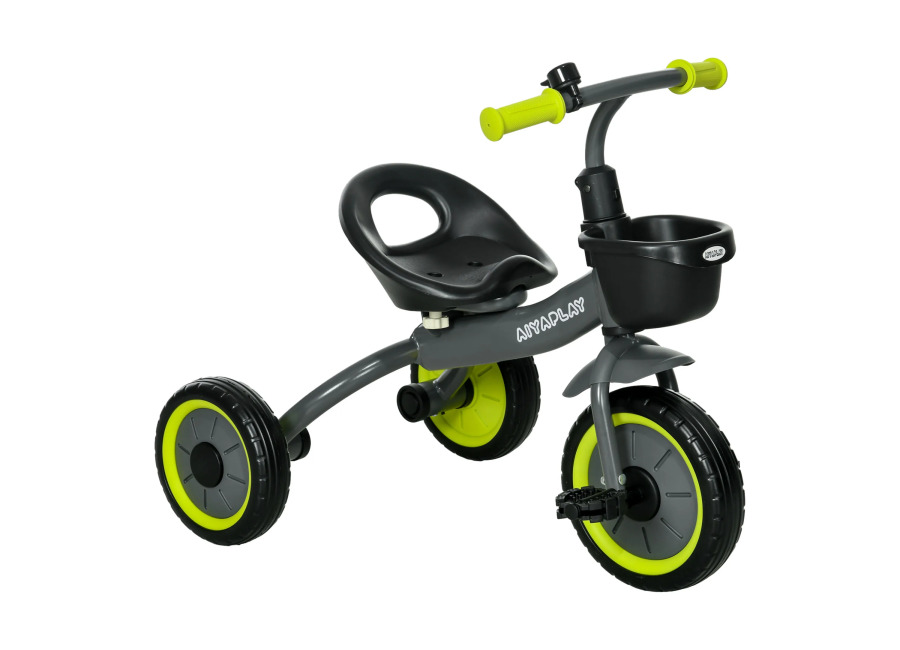 Triciclo AIYAPLAY para niños con timbre y cesta, asiento ajustable con respaldo, para niños de 2…