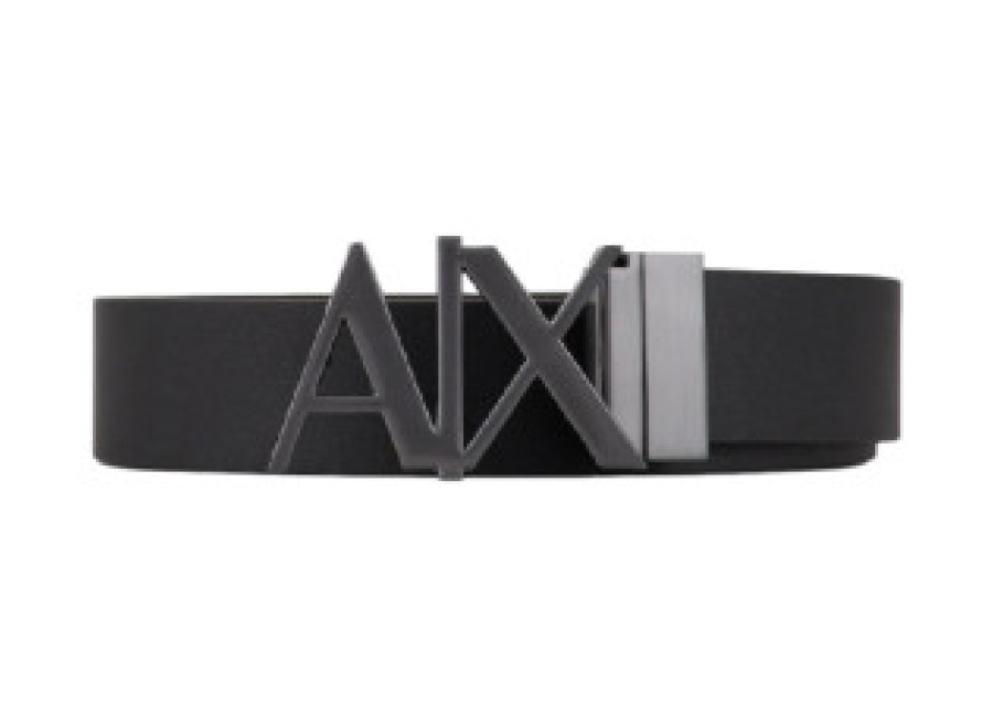 A|X Armani Exchange A X Armani Exchange para hombre. 951017CC50554120 Cinturón de piel negro (36), Casual, Clásico