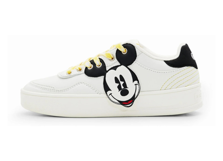 Desigual Sneakers retro Mickey Mouse, Blanco, 37
