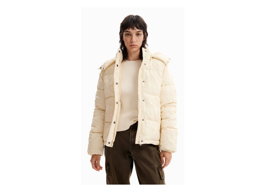 Desigual Chaqueta acolchada textura, Blanco