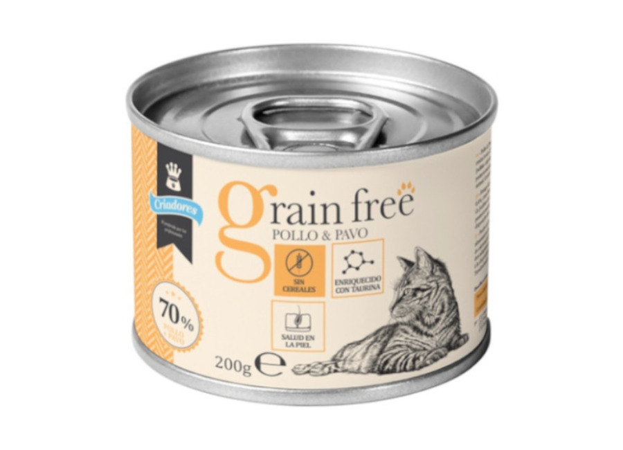 48 latas x 200 g Criadores Adulto Grain Free Pollo y Pavo lata para gatos ¡Pack Ahorro!