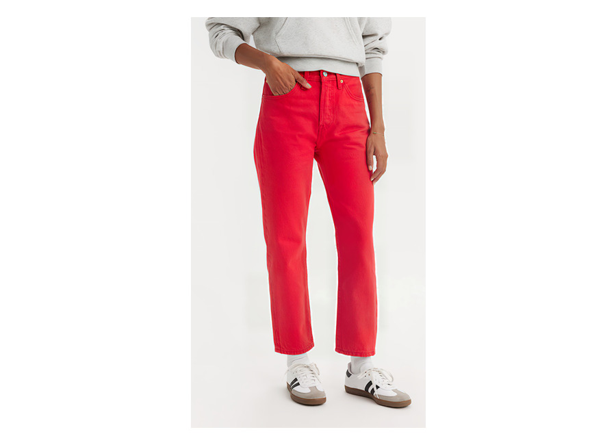 Levi’s 501 Straight Jeans Red Talla: W25L28 | Vaqueros Rectos Outlet | Mujer | Rojo