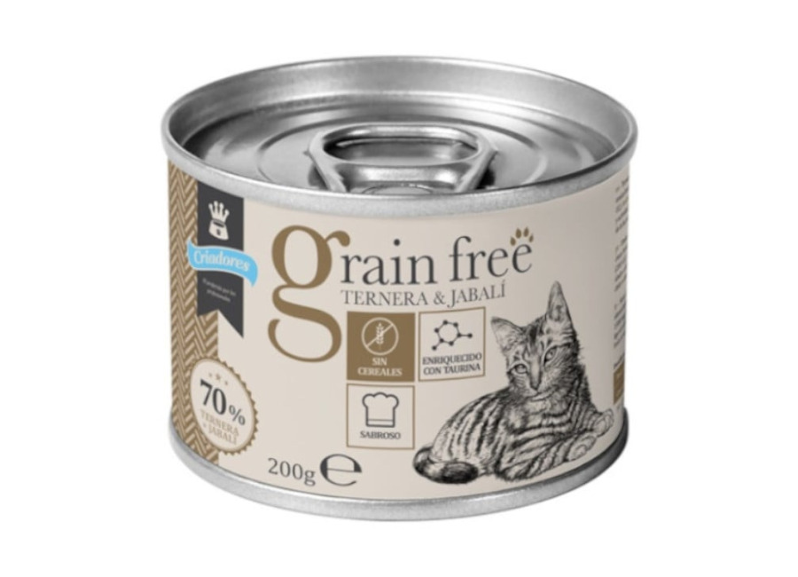 48 latas x 200 g Criadores Adulto Grain Free Ternera y Jabalí lata para gatos ¡Pack Ahorro!