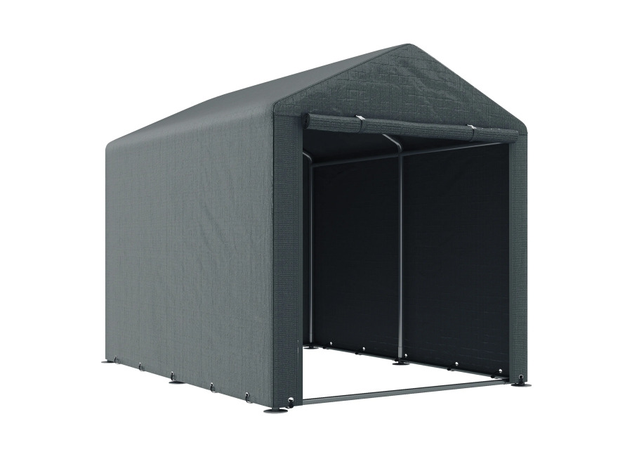Outsunny Carpa para Herramientas Bicicletas y Motos 1,6×2,2×1,7 m Gris Oscuro