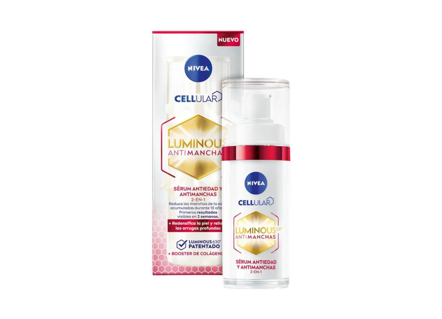 NIVEA Luminous630 – Sérum facial antiedad y antimanchas, 30 ml, antiarrugas y manchas con ácido hialurónico patentado y tiamidol, suero facial con relleno de arrugas【ROUA】