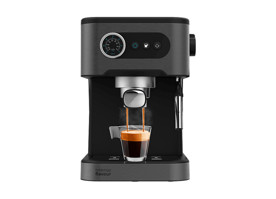 Cecotec Cafetera express – Cecotec Power Espresso 20 Pro, bar, 1350W, Depósito 1.5 l, Vaporizador, Brazo con doble salida, Calientatazas, Negro