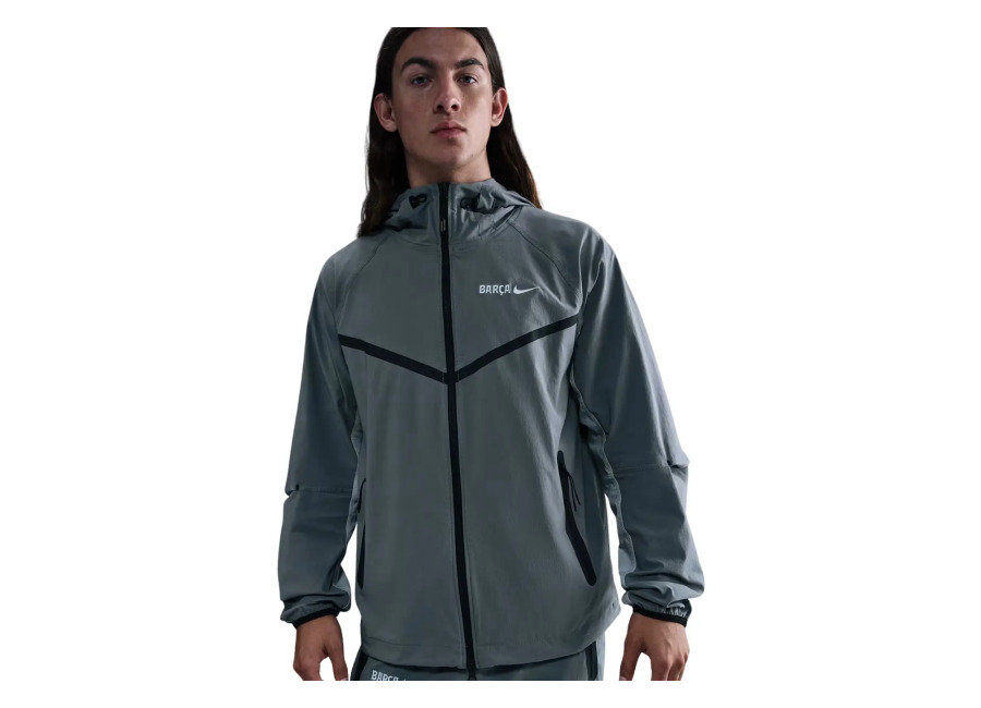 chaqueta impermeable de cremallera completa fc barcelona tech 20