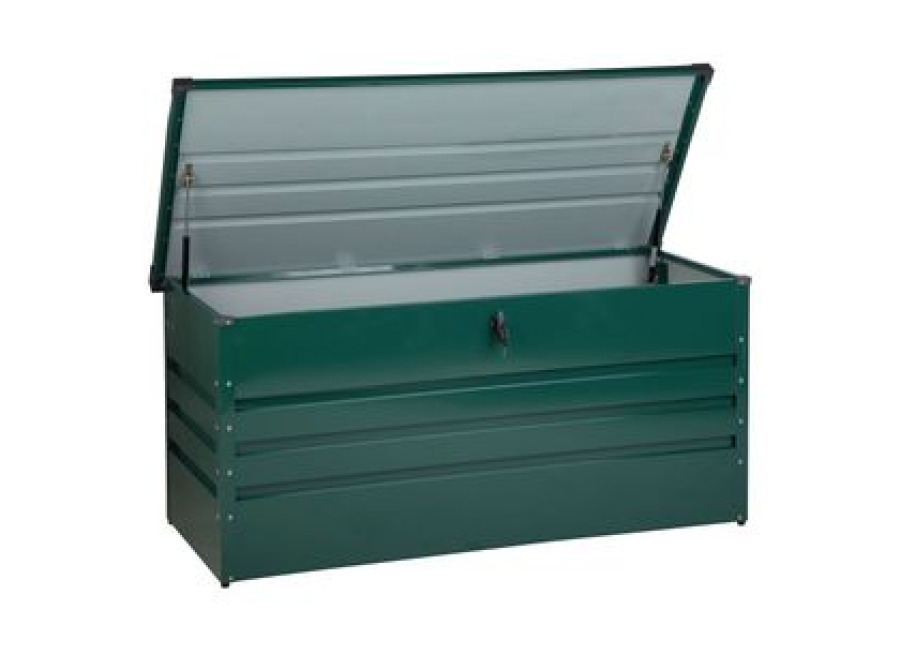 Caja De Almacenamiento Para Exterior De Acero Galvanizado Verde 400l Cebrosa