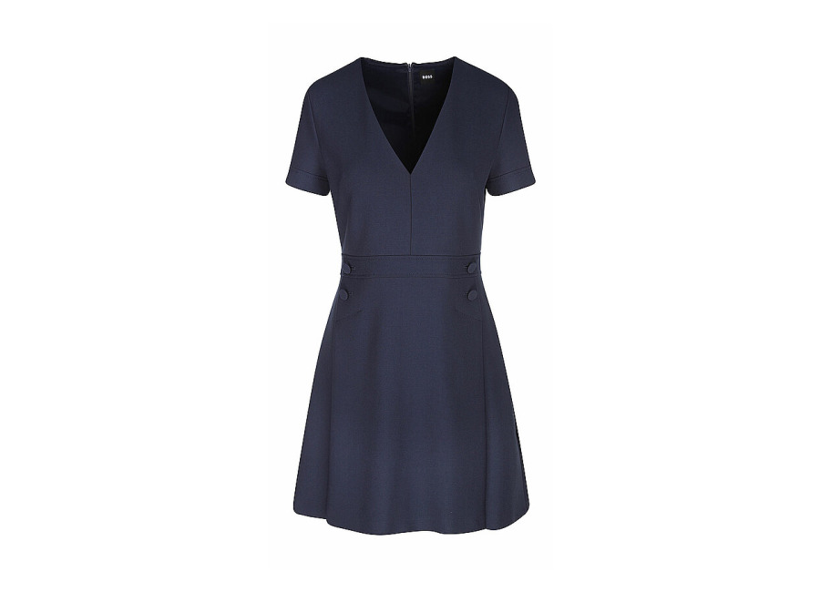 BOSS Minivestido DAHELGA azul oscuro | 40