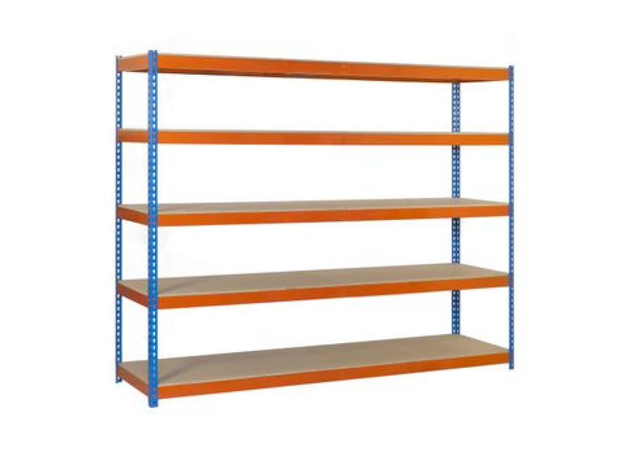 Estanteria Media Carga Ecoforte 1504-5 Chipboard Azul/naranja 2000x1500x450 Mm