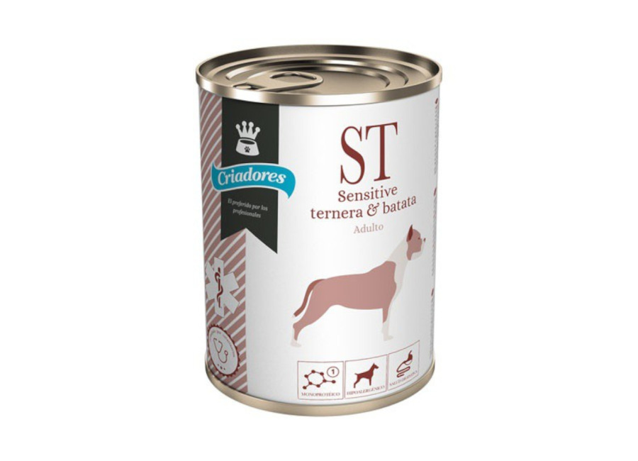 24 latas x 400 g Criadores Dietetic Adulto Sensitive Ternera y Batata lata para perros ¡Pack Ahorro!