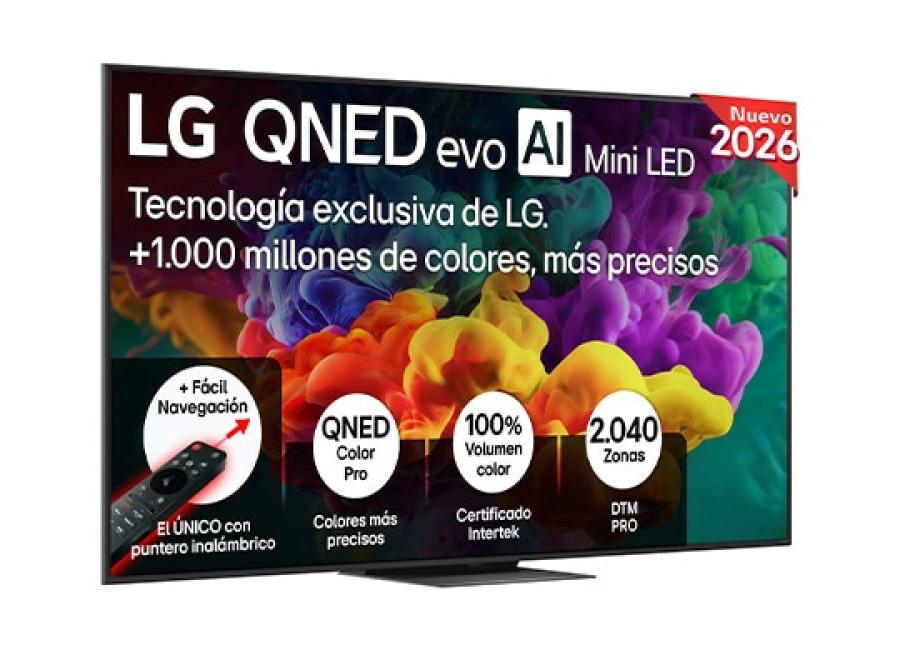 Smart TV LG QNED evo MiniLED AI QNED85E 75 pulgadas 4K 2026 – 75QNED85EB6A.OBSPTO | LG ES
