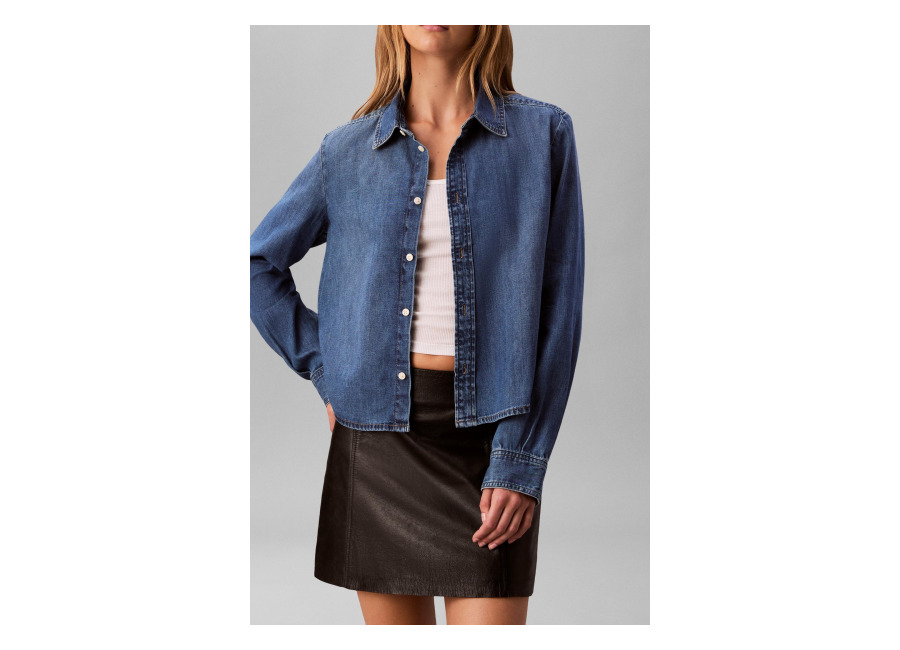 Calvin Klein Cropped Ls Shirt Indigo Hastings | Camisas Outlet | Mujer | Azu