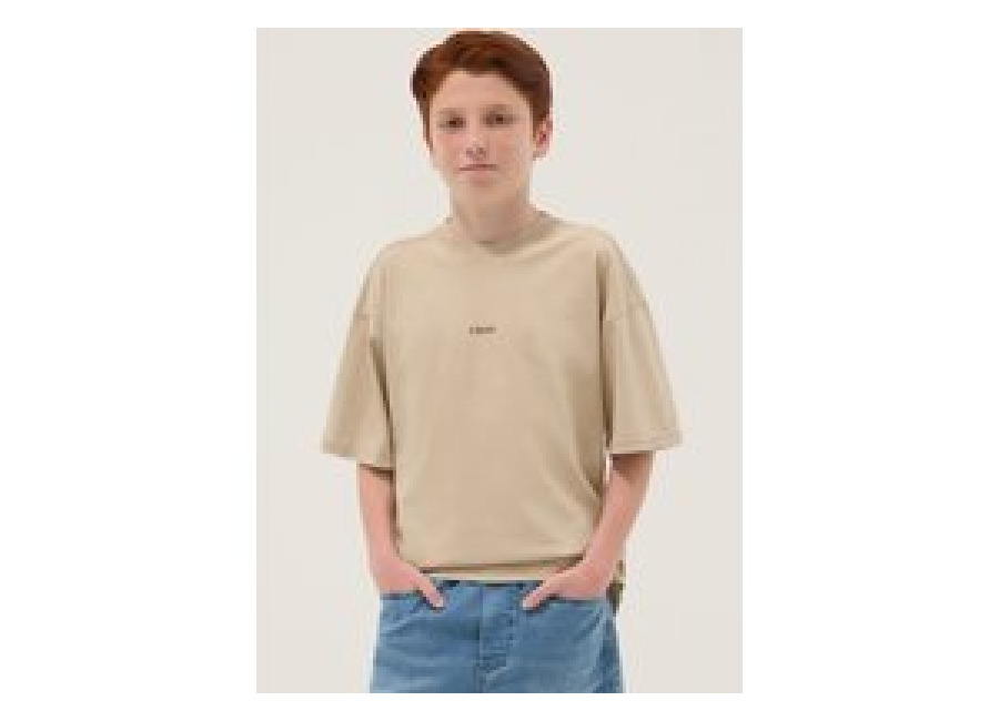 Ovs KIDS, Camiseta Beige De Puro Algodón Para Niño De Manga Corta, Corte Oversize, Niño, Beige, Talla: 10-11