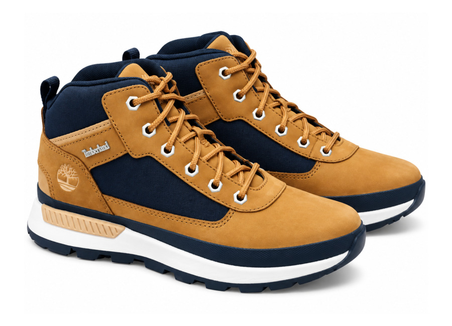 Botas Timberland Field Trekker Mid para niño de nobuk marrón