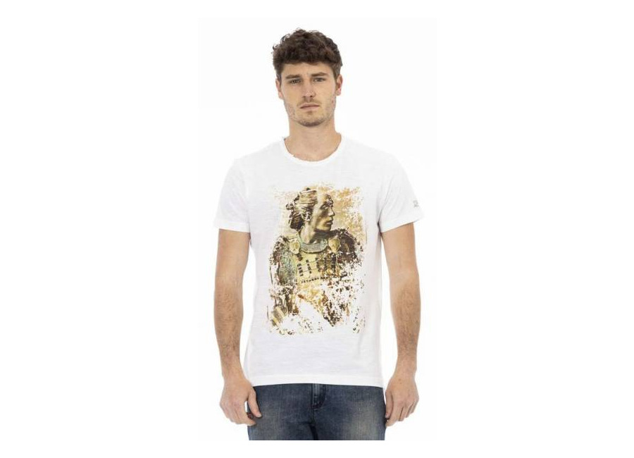 Trussardi Action Hombre cuello redondo Conqueror Camiseta Blanco 2AT08F001