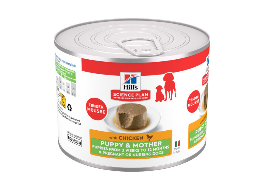 24 latas x 200 g Hill’s Science Plan Puppy&Mother Mousse de Pollo lata para perros ¡Pack ahorro!