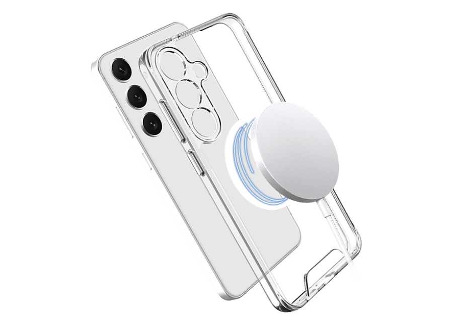 Isy Funda móvil – ISY ISC-1125 MagISY, Para Samsung Galaxy S25, Anillo magnético, Transparente