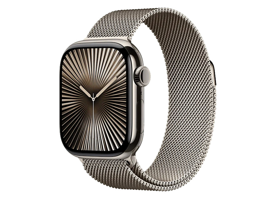 REACONDICIONADO Seminuevo Muy bueno Apple Watch Series 10 (2024), GPS + Cellular, 46 mm, Gesto de doble toque, Caja titanio Natural