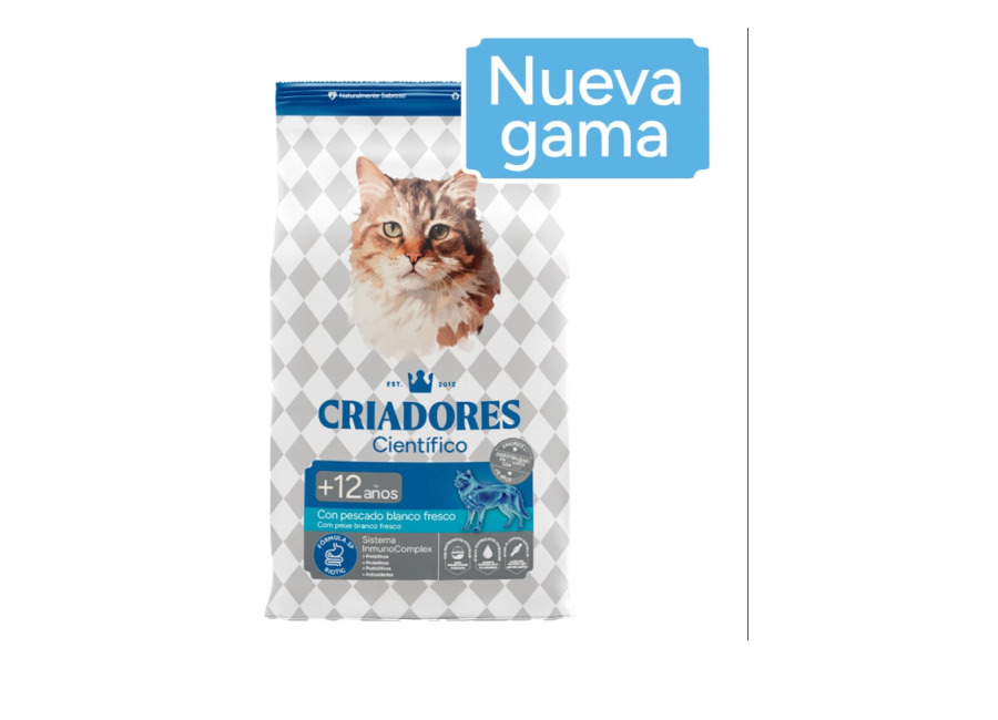 2 x 2 kg Criadores Científico Senior +12 Pescado pienso para gatos ¡Pack Ahorro!