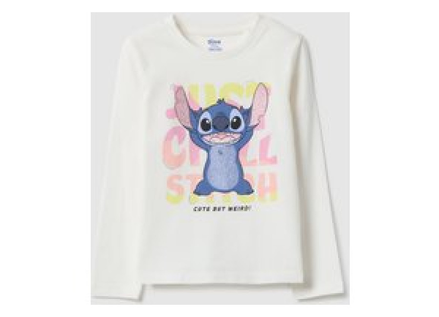 Disney Camiseta Blanca De Niña En Algodón Elástico Regular Fit Con Estampado, Niña, Blanco óptico, Talla: 4-5
